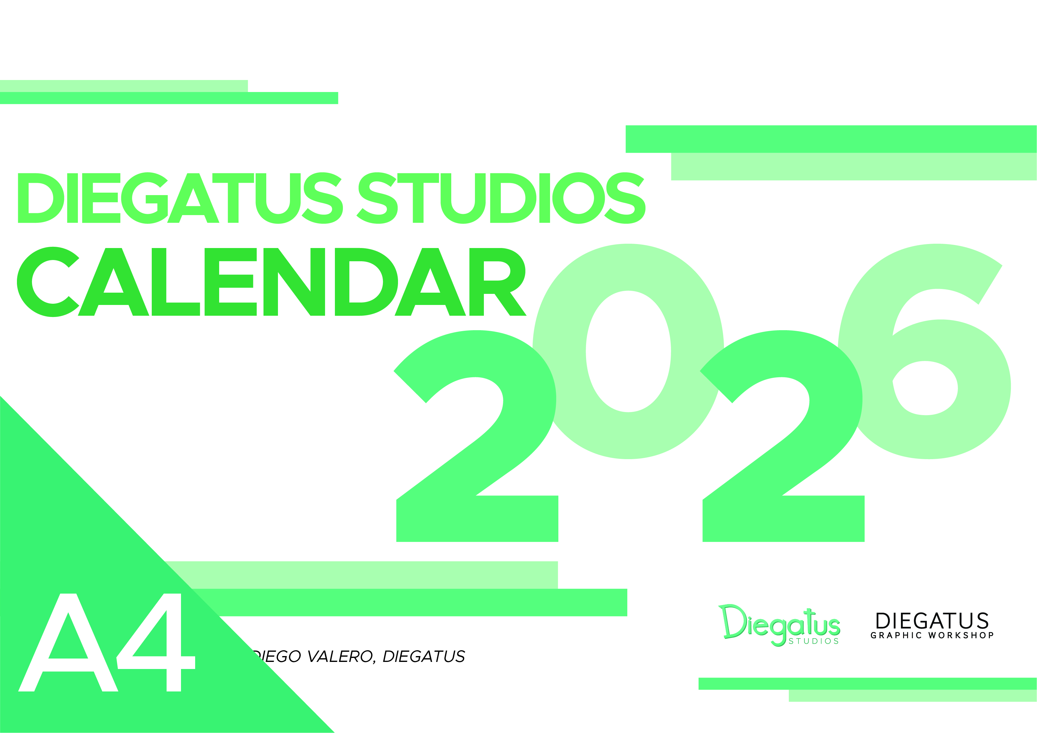 Diegatus Studios Calendar 2026 (A4)